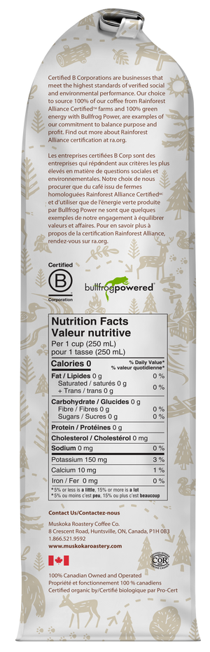 Load image into Gallery viewer, Organic Coffee. Cnaada's Best Coffee. Organic Espresso. Whole Bean Coffee. Muskoka Roastery Organic.