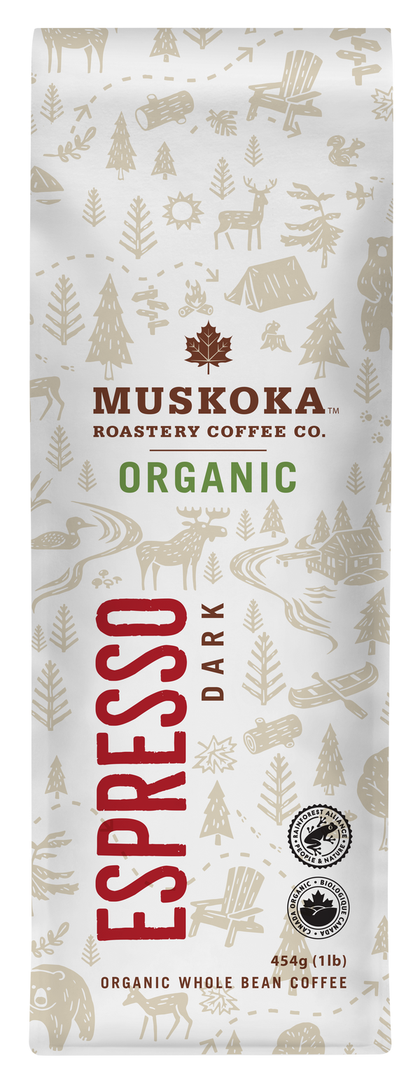 Organic Coffee. Cnaada's Best Coffee. Organic Espresso. Whole Bean Coffee. Muskoka Roastery Organic. 