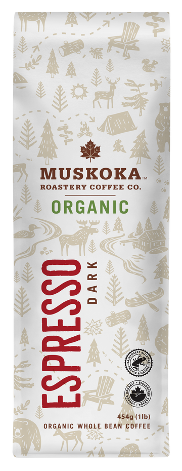 Load image into Gallery viewer, Organic Coffee. Cnaada&#39;s Best Coffee. Organic Espresso. Whole Bean Coffee. Muskoka Roastery Organic. 
