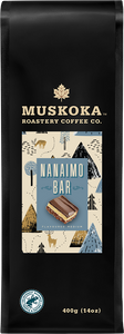 Nanaimo Bar Coffee. Flavoured Coffee. All Natural Flavour. Canada's Best Coffee. Whole Bean + Ground Coffee. Canadian Flavour. 