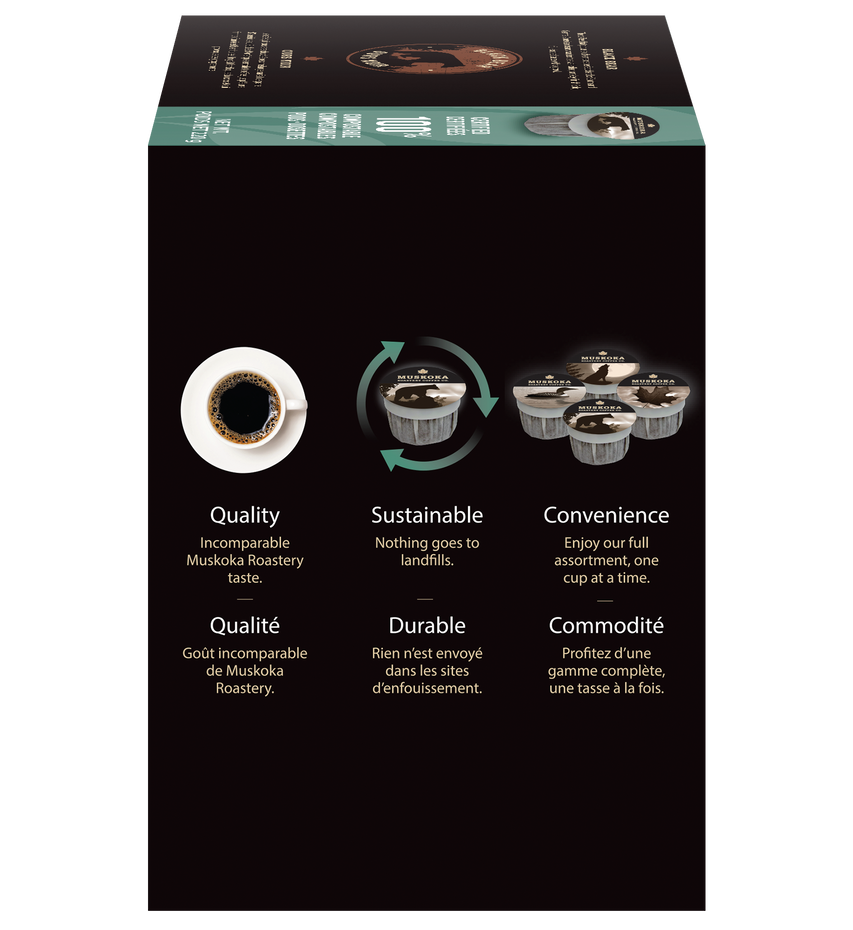 Charger l&#39;image dans la galerie, 100% Compostable coffee pods. Black Bear Dark Roast Coffee. 