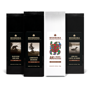 Small batch coffee. organic coffee. Canadian coffee. sampler pack. 