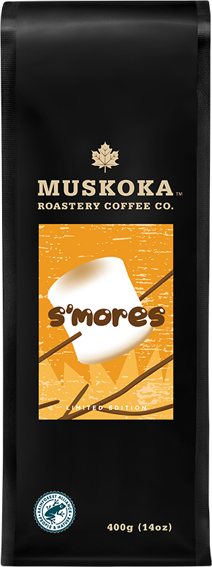 S'mores flavoured coffee. Natural Flavour. Canadian Coffee. 100% Canadian Company. Best coffee. 