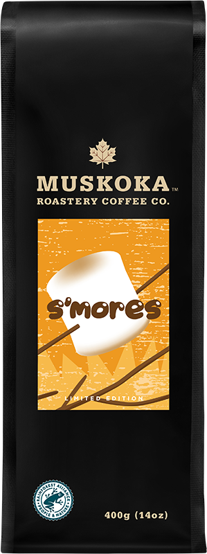 Load image into Gallery viewer, S&#39;mores flavoured coffee. Natural Flavour. Canadian Coffee. 100% Canadian Company. Best coffee. 